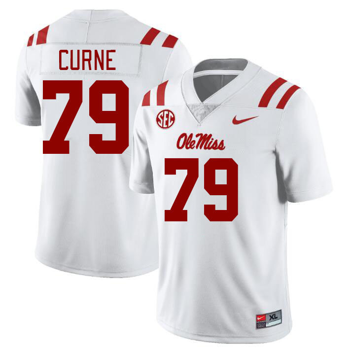 Men #79 Victor Curne Ole Miss Rebels College Football Jerseyes Stitched Sale-White